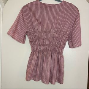 Missguided Women’s size 4 pink ruched blouse
